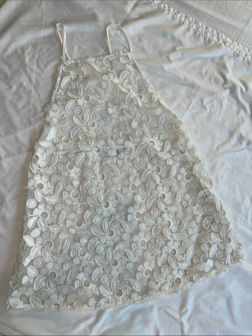 Onia Sheer White Floral Lace Coverup Dress - Picture 9 of 10